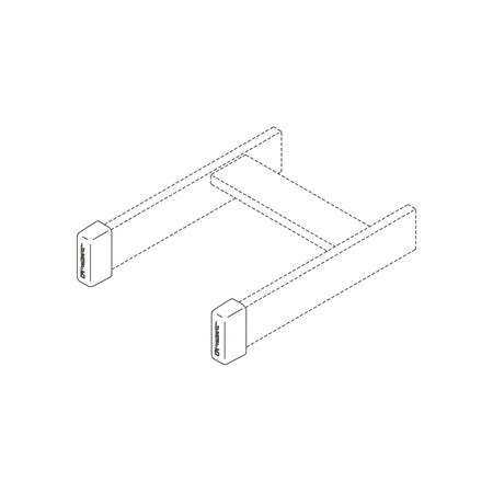 Chatsworth Products Cpi CABLE RUNWAY END CAPS, FOR 2" X 3/8" AUXILIARY BAR, BLACK 10757-001